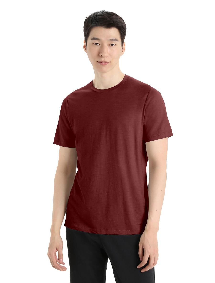 T Shirts Icebreaker Merino Tech Lite II Corta Sleeve Tee Homme Rouge | FR 1163VRWD